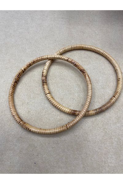 YUMAK HOBİ EVİ Bamboo Round Model Wrapping Bag Stem