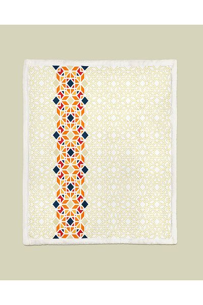 YORKADESIGN Sherpa Patterned Thick Double Tv Blanket