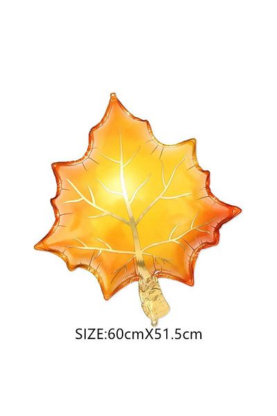kidspartim 60X51 cm Yellow Leaf Foil Balloon
