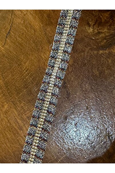 Gönülden Tasarım EN 2 CM ZİRKON TAŞLI ŞERİT DİKİŞ GİYİM APLİKE (1 METRE)
