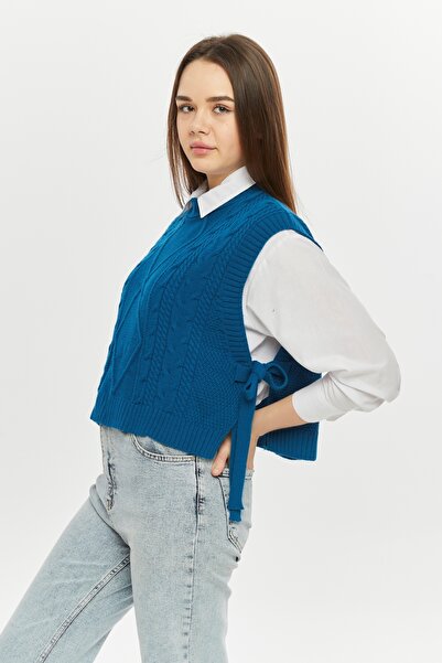 MA ananas Side Tie Hair Braid Sweater