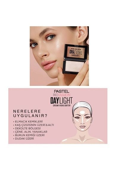 Pastel Nascita Professional Oval Concealer Brush + Daylight Cream Highlighter 11 Sunrise