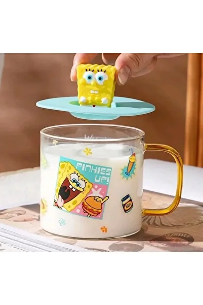 BLA GROUP Spongebob Patrick Design Gift Mug with Lid - Birthday Gift - Character Written Mug