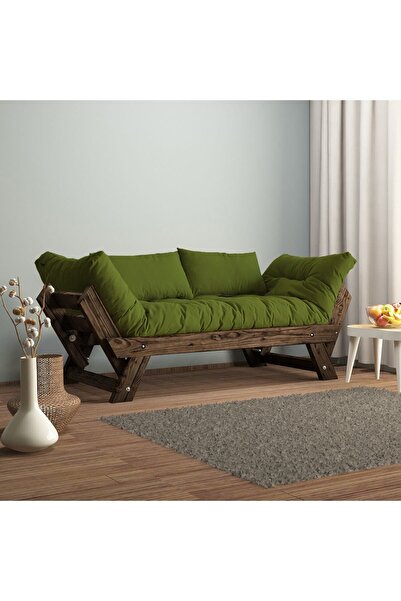 Woodesk Adalar Modern Ceviz-yeşil Renk Ahşap Kanepe Cpt8118-210