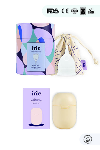 irie Adet Kabı Regl Kabı Menstrüel Kap Menstrual Cup [[regular Transparan]] + Mikrodalga Sterilizasyon