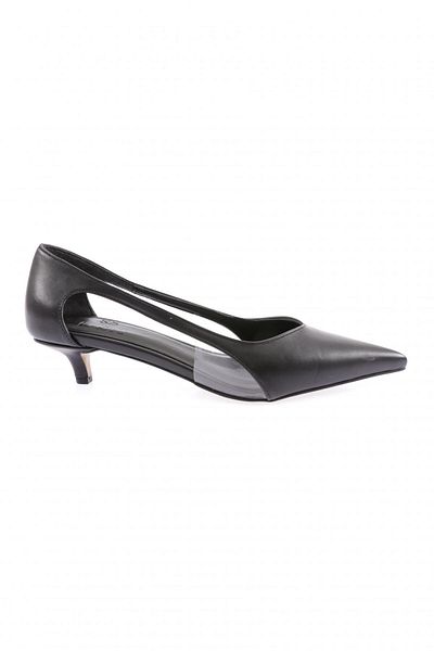 DGN Y4200-23y Damen-Schuhe mit spitzer Zehenpartie, offenem Seitendetail und niedrigem Absatz