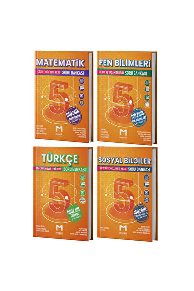 Mozaik Yayınları Mozaik Yayınları 5. Sınıf Matematik Fen Bilimleri Türkçe Sos...