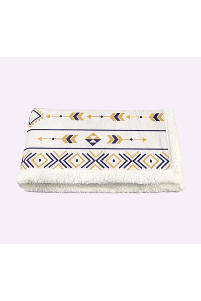 YORKADESIGN Sherpa Patterned Thick Tv Blanket