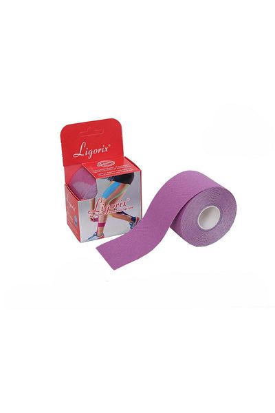 Ligorix Kinesio Tape Pain Tape 5cm X 5m -μωβ