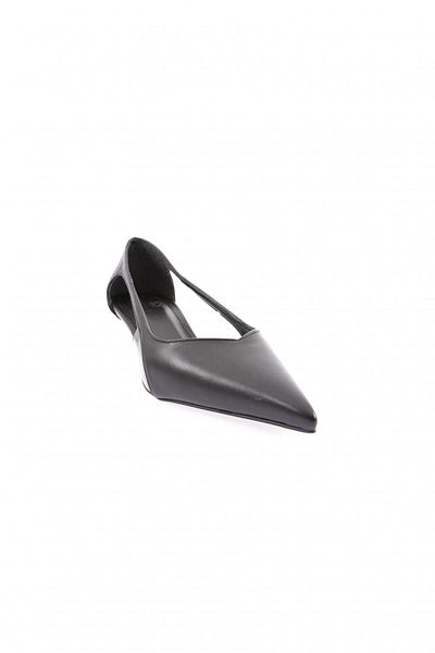 DGN Y4200-23y Damen-Schuhe mit spitzer Zehenpartie, offenem Seitendetail und niedrigem Absatz