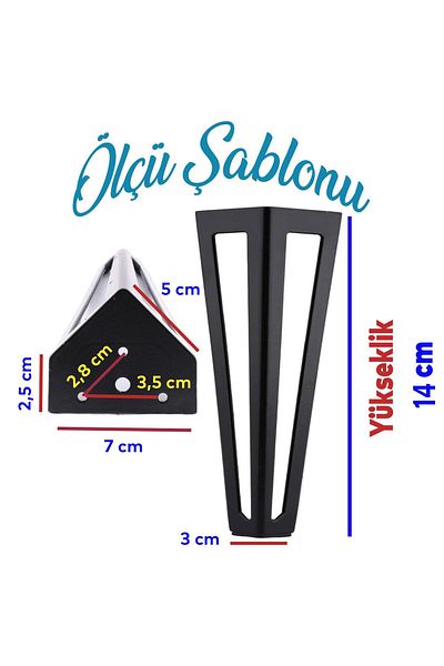 Badem10 Ovit Metal Negru 14 Cm Mobilier Canapea Consolă Tv Unități Riser Picior Picioare 4 Buc