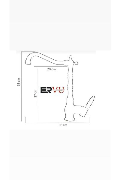 Ervu Yapı Antique Rustic Faucet Kitchen Sink (HOT COLD INLET, BRASS MATERIAL)