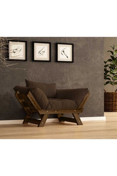 Woodesk Adalar Masif Ceviz-kahve Renk Berjer