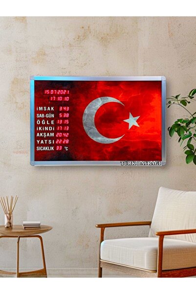 Elimkon Ezan Okuyan Dijital Cami Saati – Büyük İmsakiye – Ezan Okuyan Vakitmatik – Kumandalı