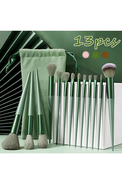 BEENFY Fixați set de 13 perii verzi