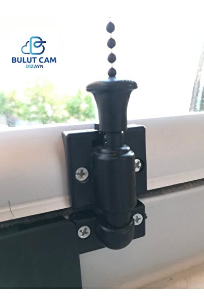 BULUT DİZAYN VE HEDİYELİK EŞYA Cam Balkon Kilidi Cam Balkon Emniyet Kilidi Plastik Siyah Sağ Kapı Garantisiz Cam