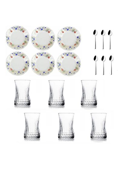 Paşabahçe Elysia Lalenaz 18 Piece Tea Cup Set