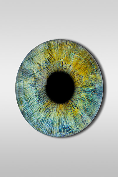 GLASZEN Ela Gözbebeği Yuvarlak Cam Tablo