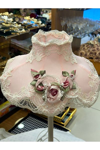 PLUS HOME Pink Lace Lampshade Decoration Objects