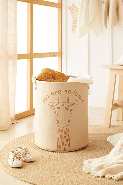 Ocean Home Textile Drăguță girafă iuta lenjerie țesătură organizator cameră c...