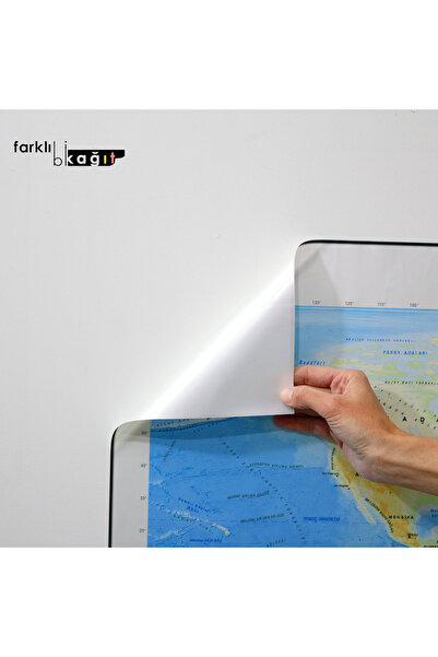 Farklı Bi Kağıt Dünya Fiziki Haritası Dekoratif Dünya Haritası Akıllı Kağıt Tahta 116x75