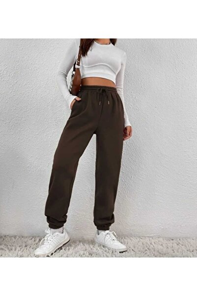 yg ydn giyim Women's High Waist Oversized Regular Fit Jogger with Elastic Cuf...