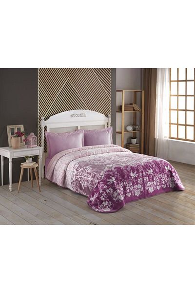Kristal Emboss Blanket Gülru Pink Double