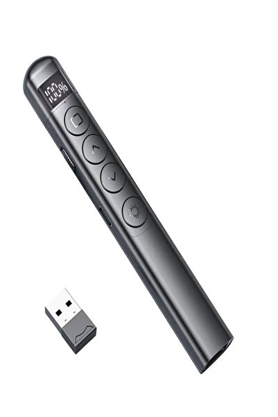 ULTRATEKNO S7 Dijital Ekranlı Şarjlı Lazer Sunum Kumandası Şarj Göstergeli La...