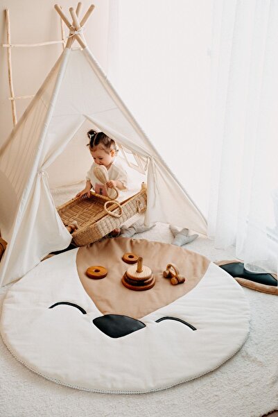 DERY BABY Kızılderili Oyun Çadırı Oyun Halısı (OYUN EVİ-OYUN MATI) Roe