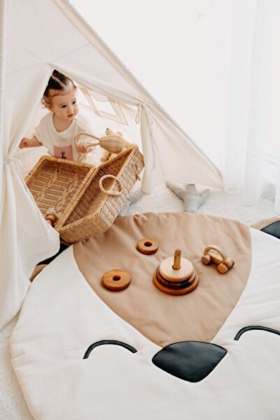 DERY BABY Kızılderili Oyun Çadırı Oyun Halısı (OYUN EVİ-OYUN MATI) Roe