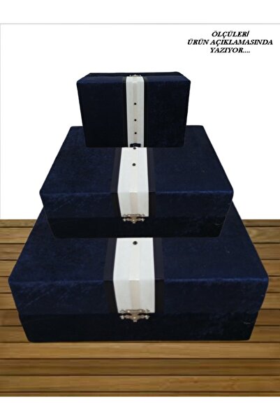 Hasret Çeyiz Sandık Gelin Damat Bavul Çanta Çeyiz Bohça Kutusu 3lü 0555