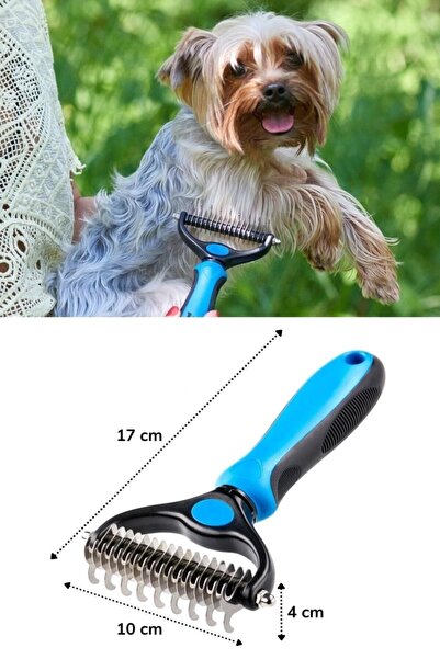 YclShop Plastik Saplı Metal Kedi Köpek Bakım Kıtık Tüy Topak Açıcı Tarak { 1 Adet }