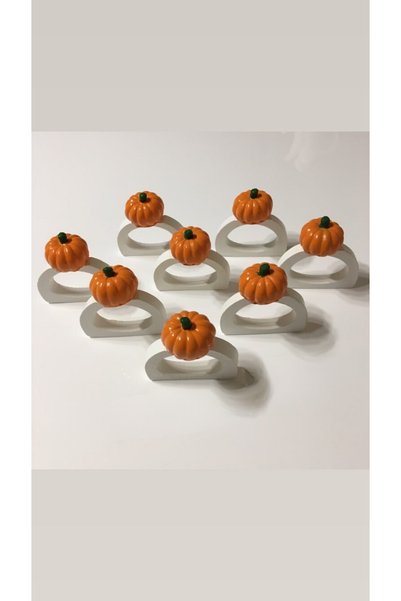 renklidüşler 6-Piece Pumpkin Napkin Ring/ Napkin Ring Set