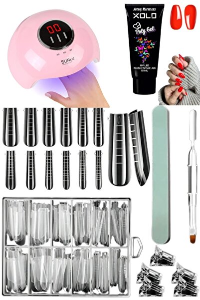 xolo Evde Kalıcı Oje Yapma Tırnak Uzatma Seti Polijel 60 Parça Set