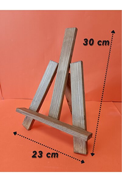 İNCİ TUVAL Küçük Boy Ahşap Şövale Stand Sergi Dekor Masaüstü Fotoğraf Tutucu Çerçeve Vitrin 3 ayaklı Resim