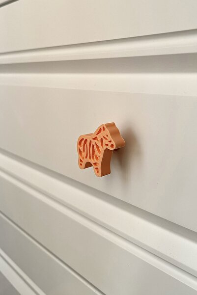 Pomerol Mâner pentru dulap Orange Zebra - Mâner drăguț pentru mobilier pentru camera copiilor, bucătărie și baie, MânerD