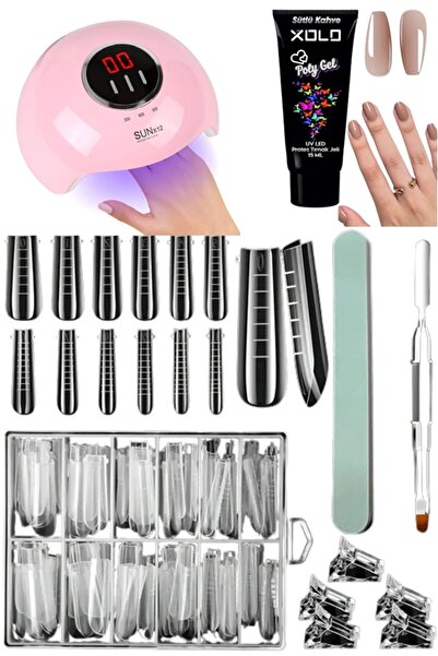 xolo Evde Kalıcı Oje Yapma Tırnak Uzatma Seti Polijel 60 Parça Set