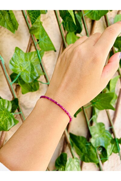 Luna Gerçek Yakut Doğal Taşlı Bileklik