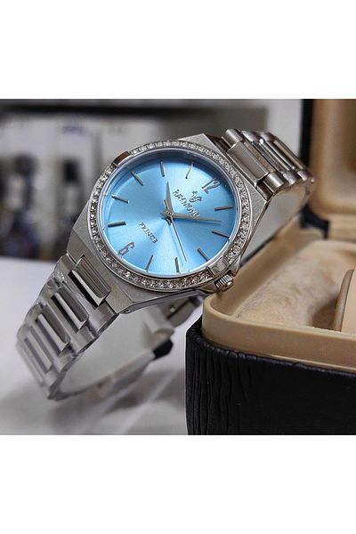 Raymond Blue Dial Steel Women's Watch
