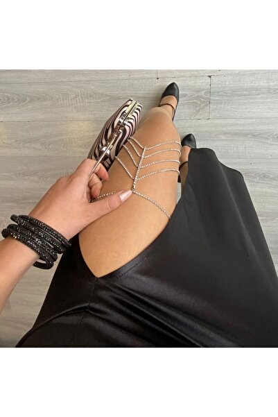 Gözde Kazan Zirkon Taşlı Bacak Zinciri