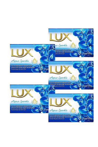 LUX 5 pcsLux Soap Blue 80 grAqua Sparkle