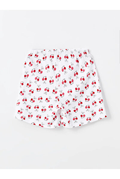 LC Waikiki LCW Young Bisiklet Yaka Baskılı Kısa Kollu Kadın Şortlu Pijama Takımı