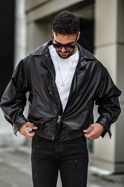 Moderk Oversize Vintage Erkek Deri Ceket