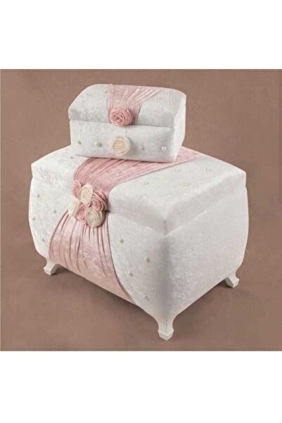 Nima Çeyiz Orta Lüks Ikili Kadife Çiçeği Çeyiz Sandığıçey,zkolisihediye Kutusu