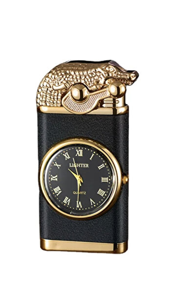 Genel Markalar Saatli timsah çakmak yandan kollu turbo gazlı saatli timsah ça...