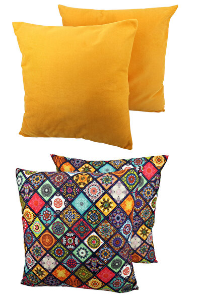 Soyoe Husă de pernă 4 bucăți design special poate fi perforată pernă cu textu...