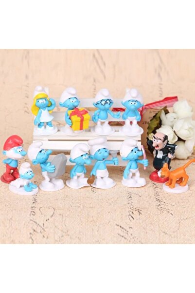 Meyra Accessories Sirınler Figür Seti 12'li Şirinler Mini Figür Seti Çok Sevimli Ve Tatlı Hediyelik Setler
