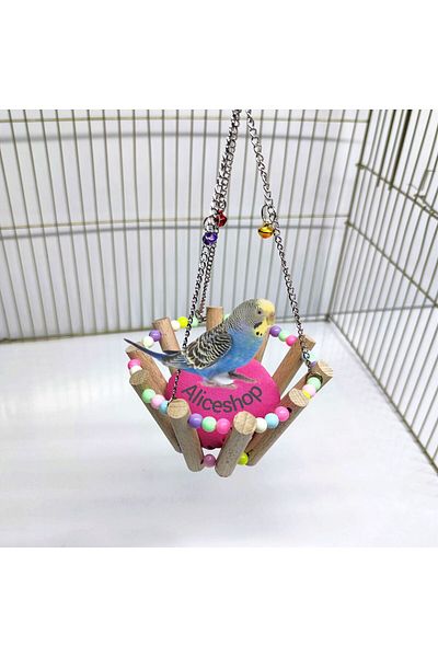 aliceshop Cushioned Bed for Budgie and Birds in Basket Shape
