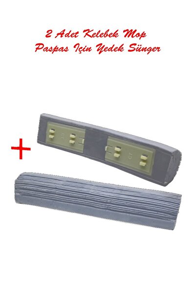 Bima Ticaret 2 Adet Kendinden Sıkmalı Kelebek Mop Paspas için Yedek Sünger