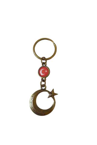 SEVEROZ Ay Yıldız Anahtarlık-Bir Hilal Uğruna Yazılı Anahtarlık-Anahtarlık As...